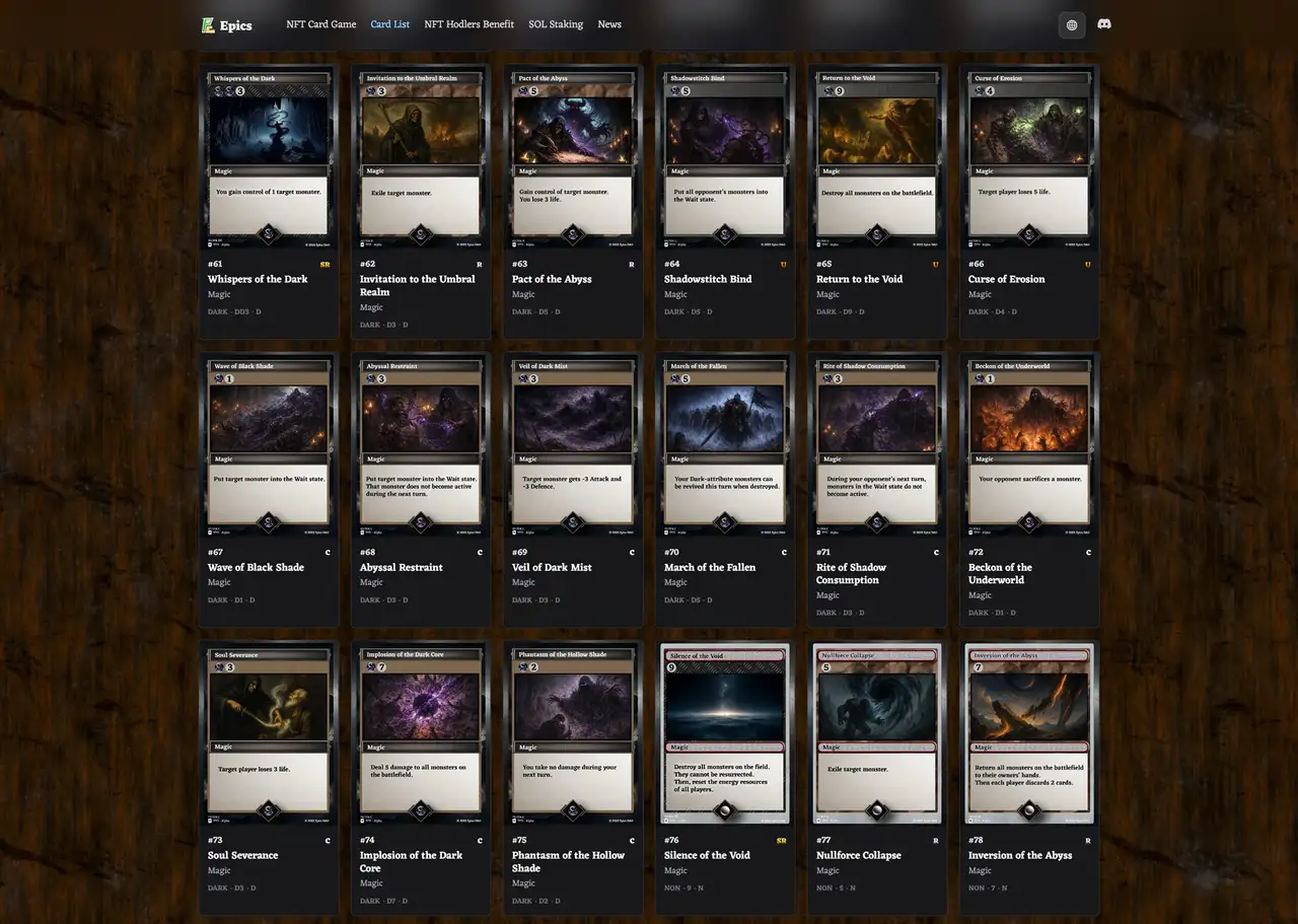 Buidlers Guild Dark Magic Cards