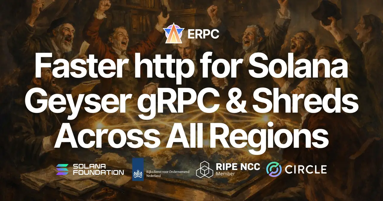 ERPC Completes http Migration for Solana Geyser gRPC and Shreds Across All Regions — Achieves Over 120ms P99 Latency Reduction Through Communication Overhead Elimination