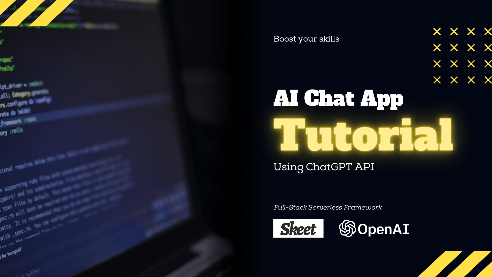 Released a tutorial video to build an AI chat application using ChatGPT API using Skeet