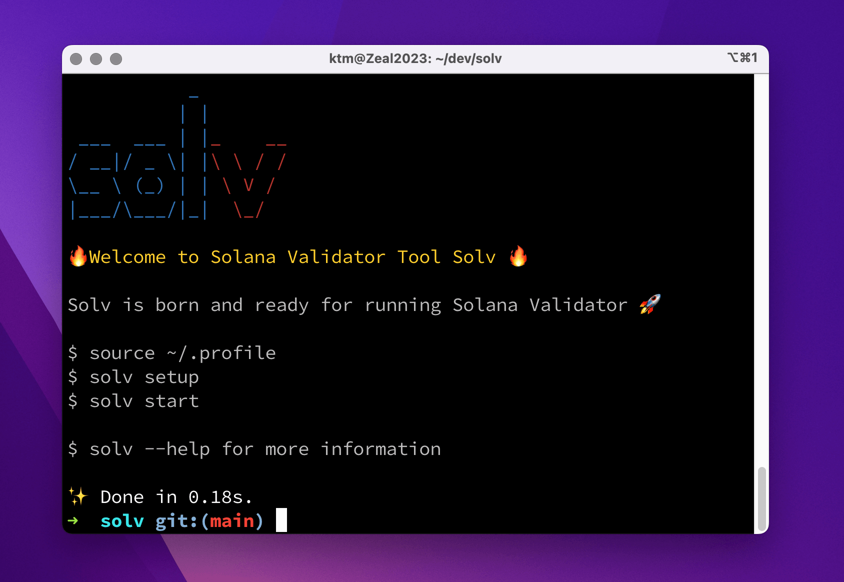 solv is the utility tool for Solana Validators