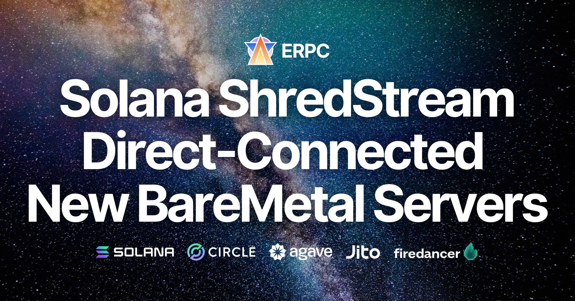 ERPC launches Solana Dedicated ShredStream direct-connected bare-metal servers at €240 per month. Limited availability in NY, AMS, and FRA