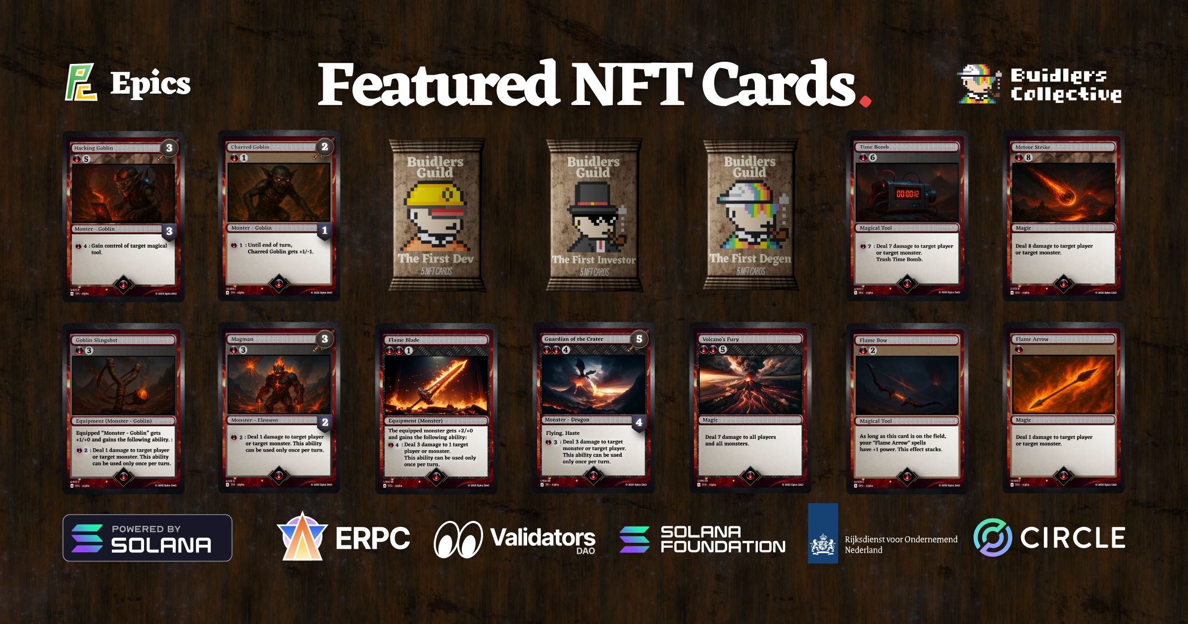 Epics DAO Announces Alpha Series Featured Fire-Attribute Solana NFT Cards