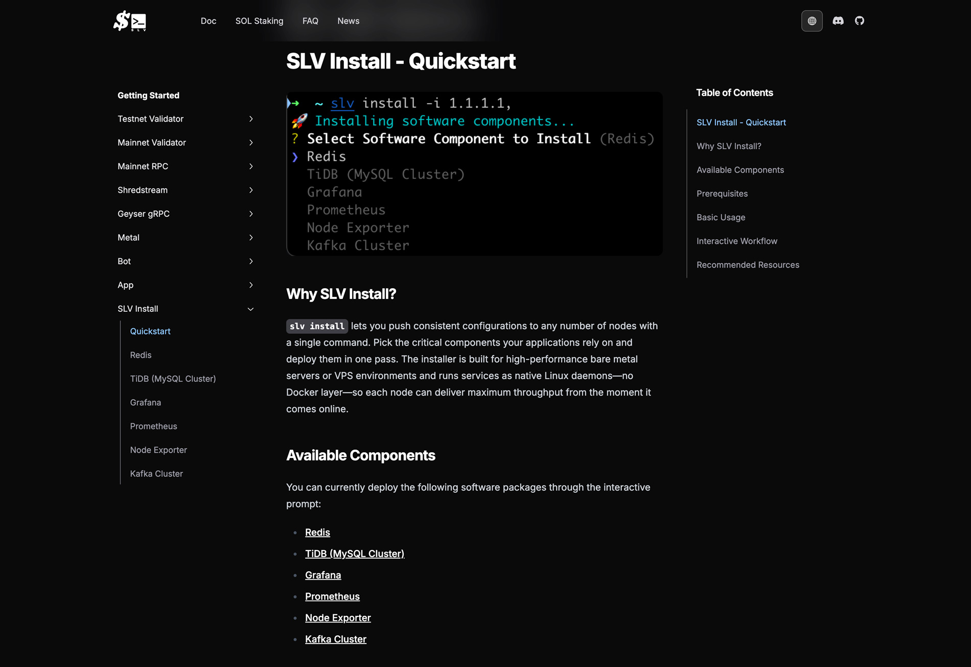 SLV Install Quickstart